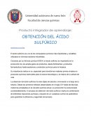 Obtención del ácido sulfúrico