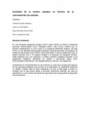 Actividad de la enzima catalasa en función de la concentración de sustrato