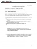 Reporte de mantenimiento de pasteurizador