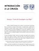 Ensayo: “Carta de Esculapio a su Hijo”