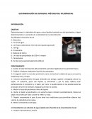 Determinación de densidad: método del picnómetro