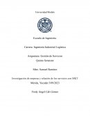 Investigación de empresa y relación de los servicios con MKT