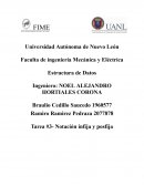 Estructura de datos. Tarea #3- Notación infija y posfija