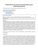 Planeación de un proyecto socioformativo para educación primaria