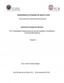 Propiedades fisicoquímicas de una sal inorgánica: Solubilidad y Conductividad eléctrica
