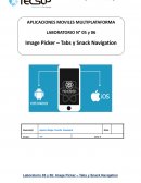 Laboratorio 05 y 06: Image Picker – Tabs y Snack Navigation