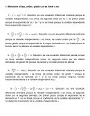 Tipos de Ecuaciones Diferenciales y su soluciones