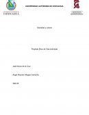 Sociedad y cultura. Proyecto Ético de Vida individual