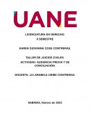 Audiencia previa y de conciliación