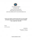 Factores que inciden en la Deserción Escolar en la Universidad de Oriente