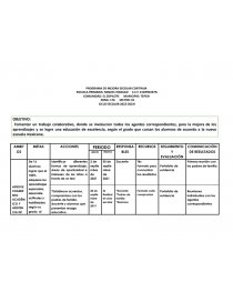 Programa de mejora escolar continua. Página 1