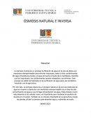 Ósmosis natural e inversa