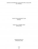 Fuentes de información y evaluación para la selección del personal