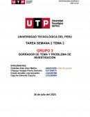 Borrador de tema y problema de investigación