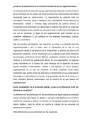 ¿Cuál es la importancia de la evolución histórica de las organizaciones?