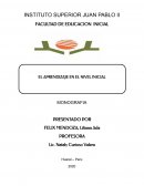 El aprendizaje en el nivel inicial