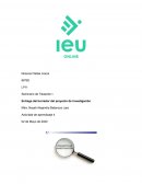 Entrega del borrador del proyecto de investigación