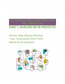 Actividad para construcción del proyecto. Fase 7. Análisis de mi proyecto