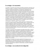 Taxonomía y ecología