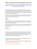 Los Derechos Humanos: Su fundamento cristiano y laico