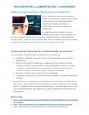 Relación entre administración e ingeniería