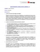 Cuestionario legislación laboral