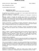 Informe de lectura