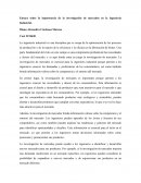 Importancia de la Investigación de mercados en la ingeniería Industrial