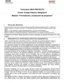 Formulación y evaluación de proyectos