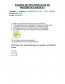 Examen de recuperacion de matemática básica I