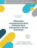 Diferentes concepciones de la filosofía de la educación y de sus funciones