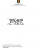 Informe lugares significativos. Parque del Carbón, Lebu