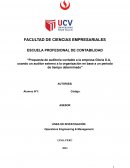 Propuesta de auditoria contable a la empresa Gloria S.A, usando un auditor externo a la organización en base a un periodo de tiempo determinado