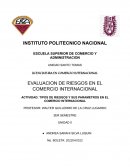 Tipos de riesgos y sus parametros en el comercio internacional
