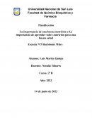 Planificación La importancia de una buena nutrición
