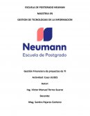Gestión Financiera de proyectos de TI Actividad: Caso ULISES