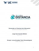 Ensayo. Las principales Tesis Gnoseológicas