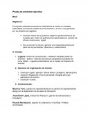 Prueba de productor ejecutivo