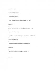 Índice masa corporal en lenguaje C. Página 3