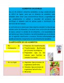 Alimentos saludables. Clasificación de los alimentos