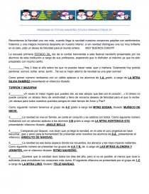 Programa festival navideño. Página 1