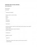 Índice masa corporal en lenguaje C