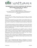 Informe de la evaluacion de los niveles de iluminacion