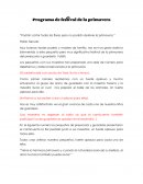 Programa Festival de la primavera para preescolar