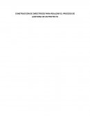 Construcción de directrices para realizar el proceso de auditoria de un proyecto