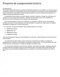 Proyecto de comprensión lectora. Página 1
