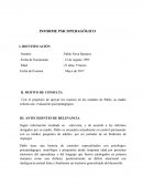 Informe psicopedagógico, prueba CL-PT