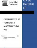 Experimento de torsión en material tubo