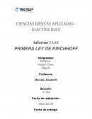 Informe LAB5 Primera Ley de Kirchhoff