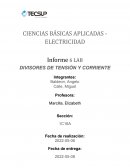 Informe LAB6 Divisores de tensión y corriente